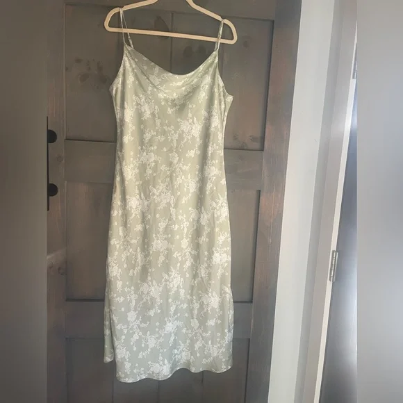 Mila Midi Dress by Altar'd State Sage Green Floral Dress - Picture 4 of 9